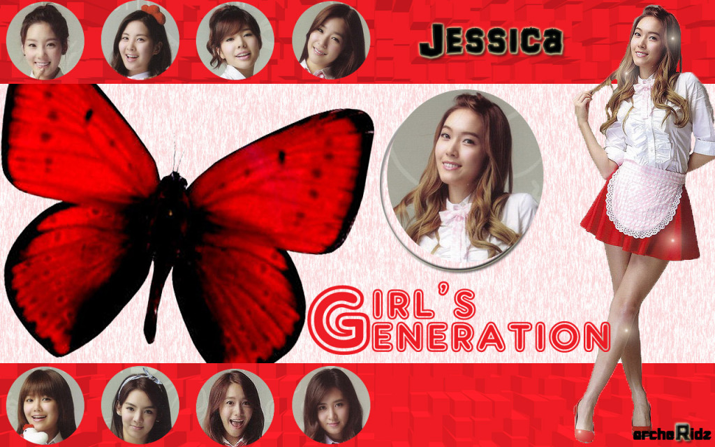 Jessica Snsd Red Butterfly Wallpaper Artistic Gallery