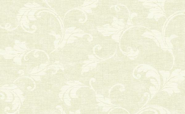 Chiaro Scroll Leaf Wallpaper In Ivory And Metallic Design By Seabrook