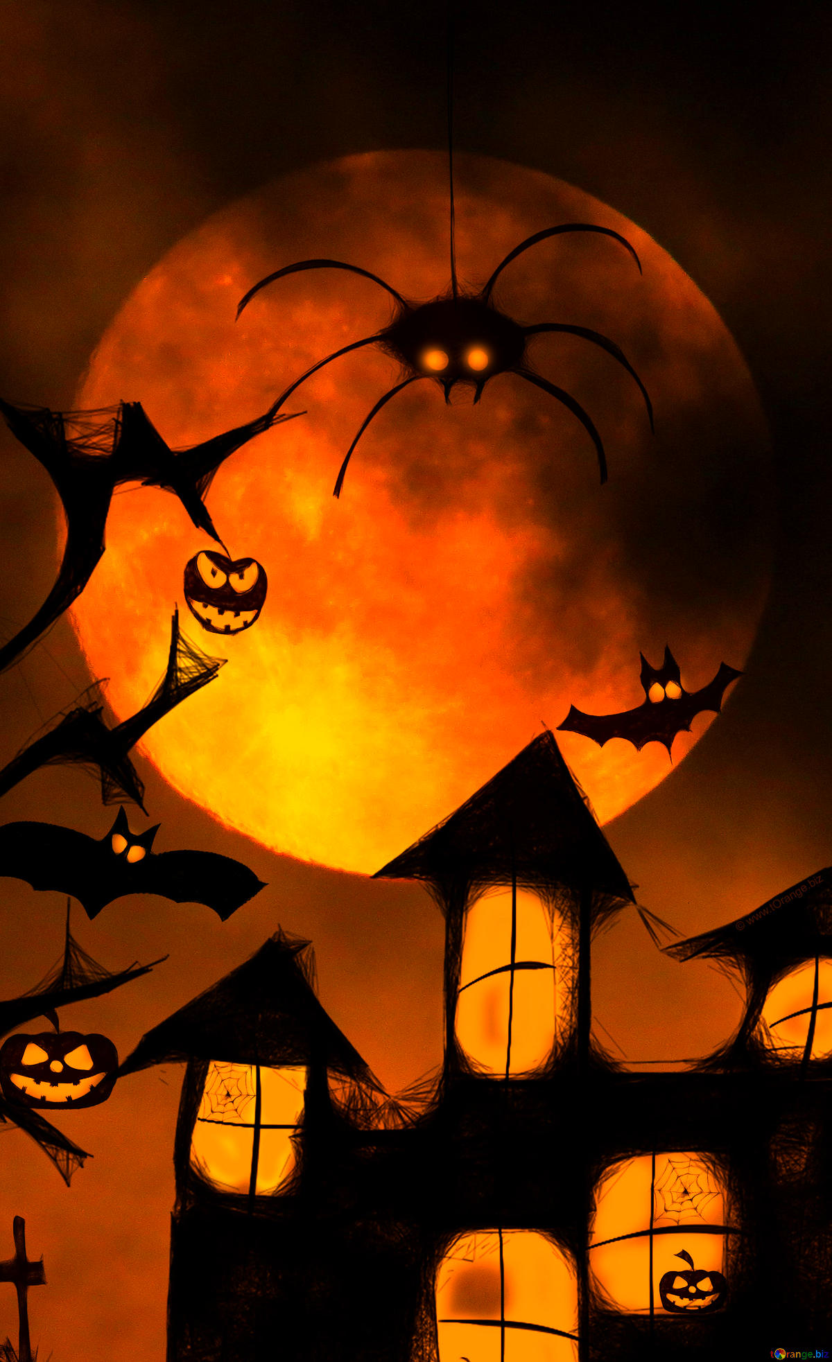 Picture Halloween Vertical Poster Backdrop On Cc By