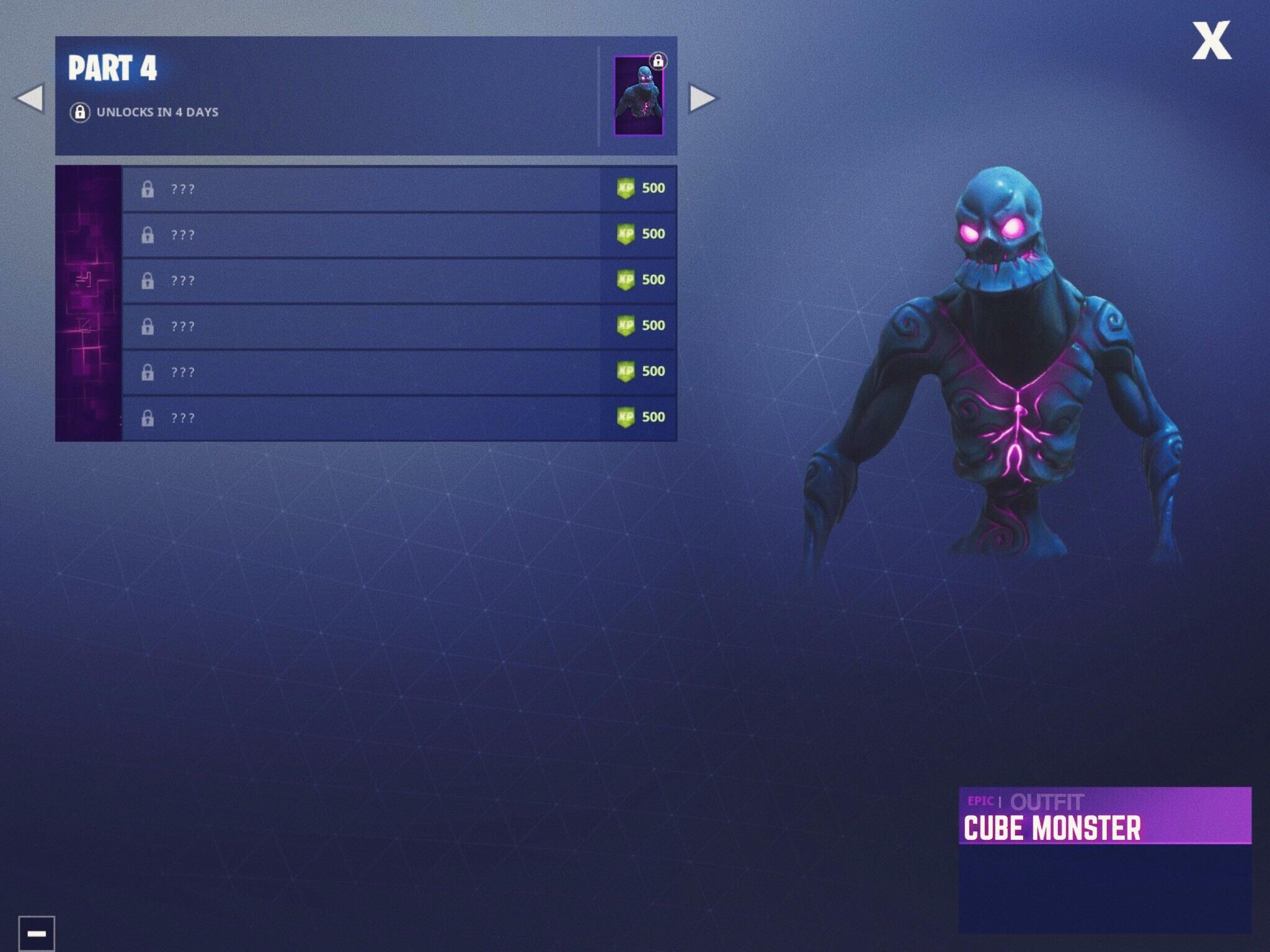Cube Monster Outfit Unlock For Fortnitemares Concept Fortnitebr