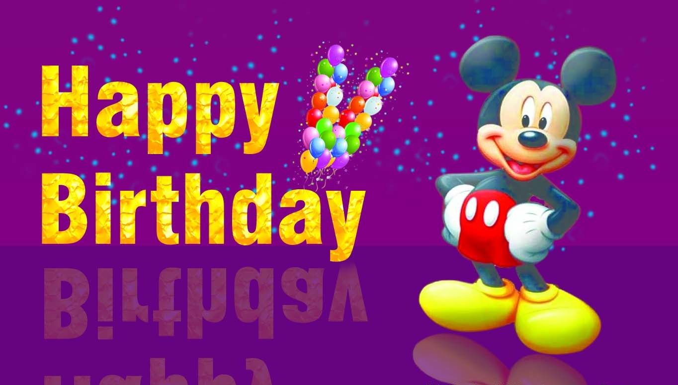 Micky Mouse Saying Happy BirtHDay Wallpaper