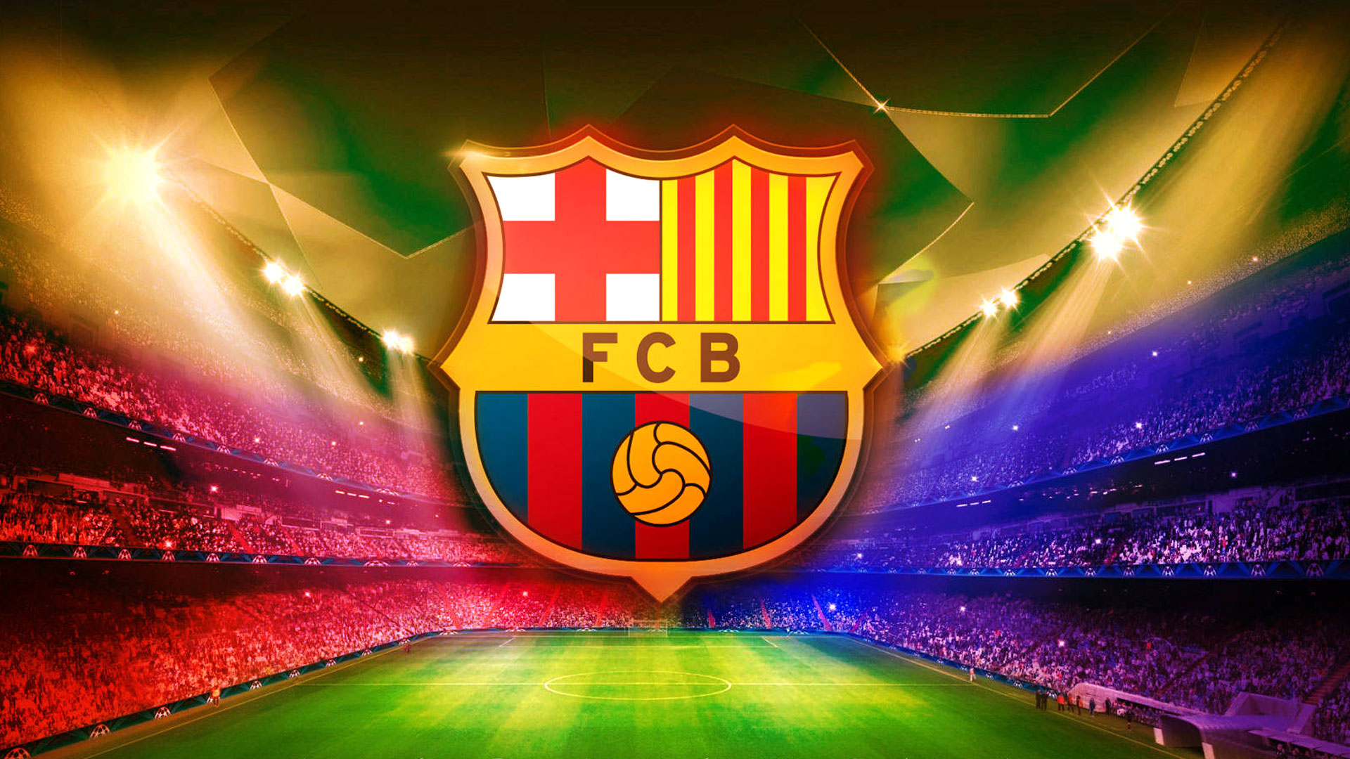 Free Download FC Barcelona Logo Wallpaper Download 1920x1080 For Your Desktop Mobile Tablet