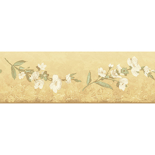 🔥 Free download Blue Mountain Gilded Blossom Wallpaper Border Gold ...