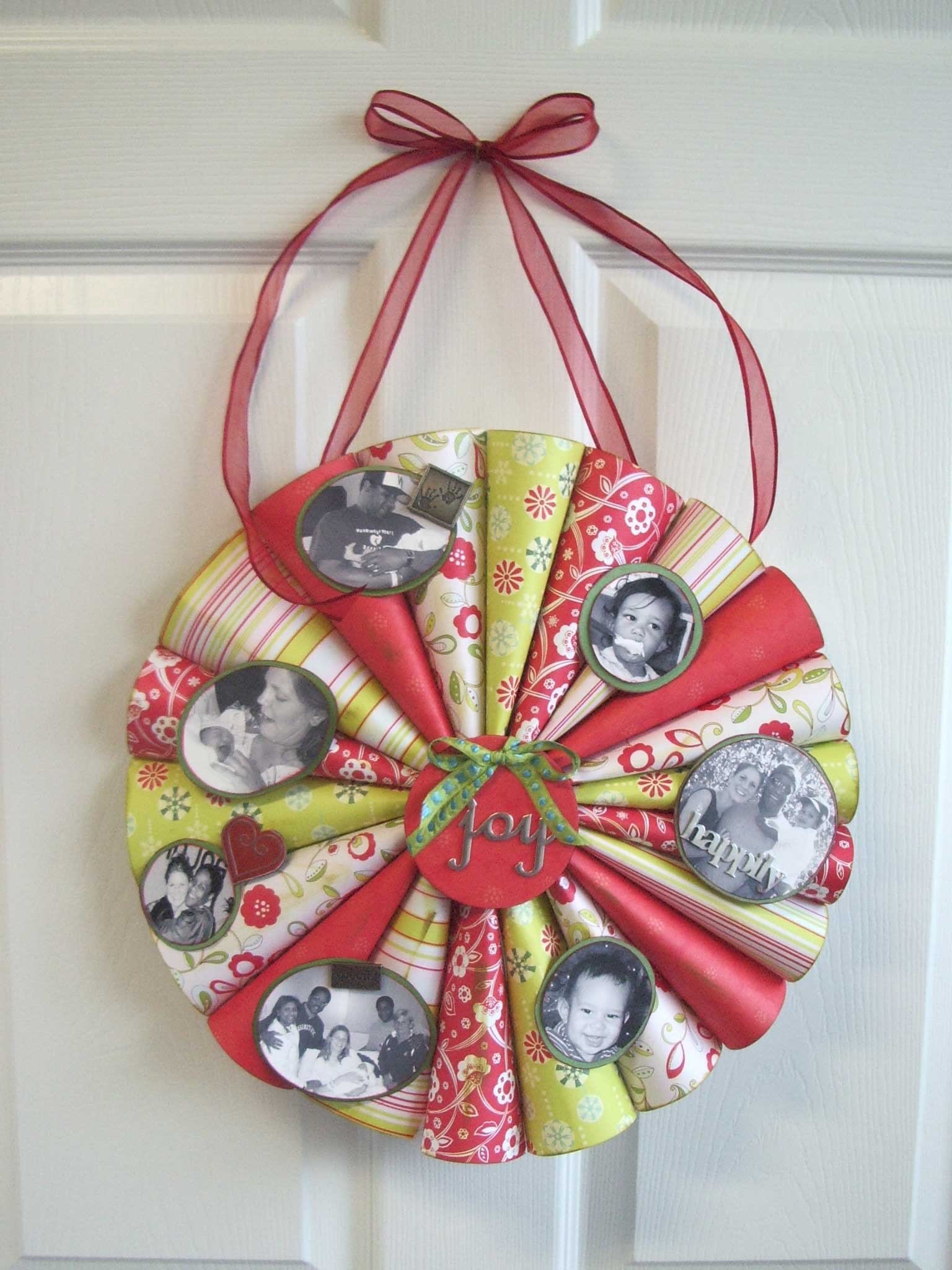  craft wreath diy wreath paper wreath photo wreath scrapbook paper