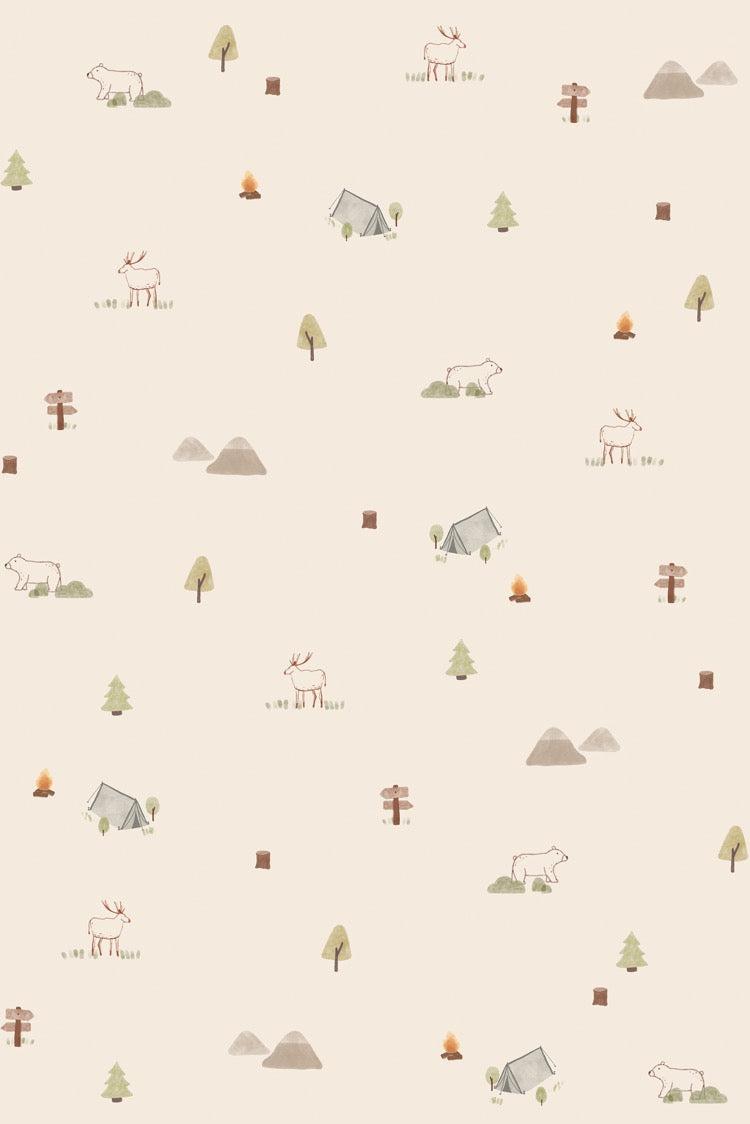 Mini Camper Pattern Wallpaper For Kids Hello Circus