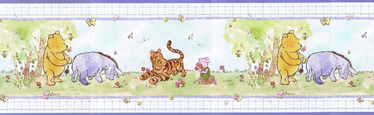 Details about CLASSIC WINNIE THE POOH Wallpaper border JC9209B