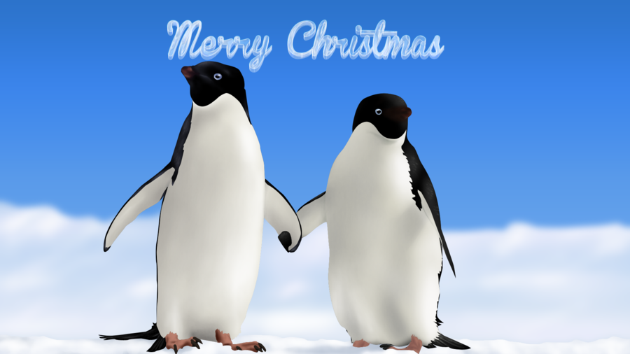 Penguin Christmas by Lominero on