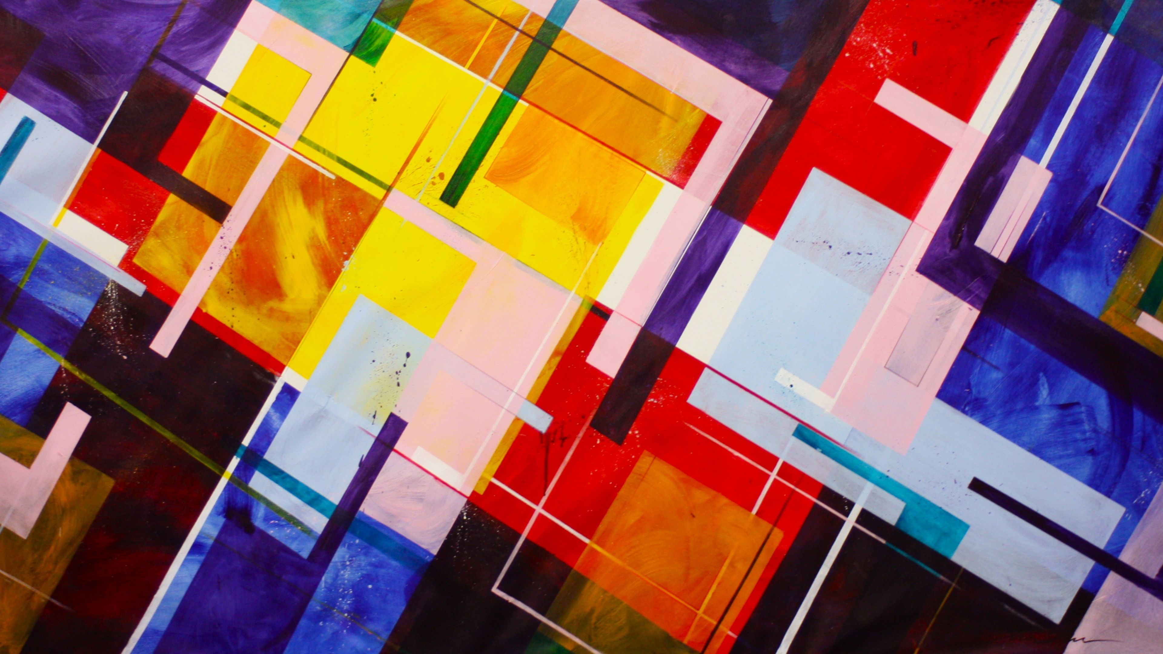 Vibrant Abstract Lines Wallpaper