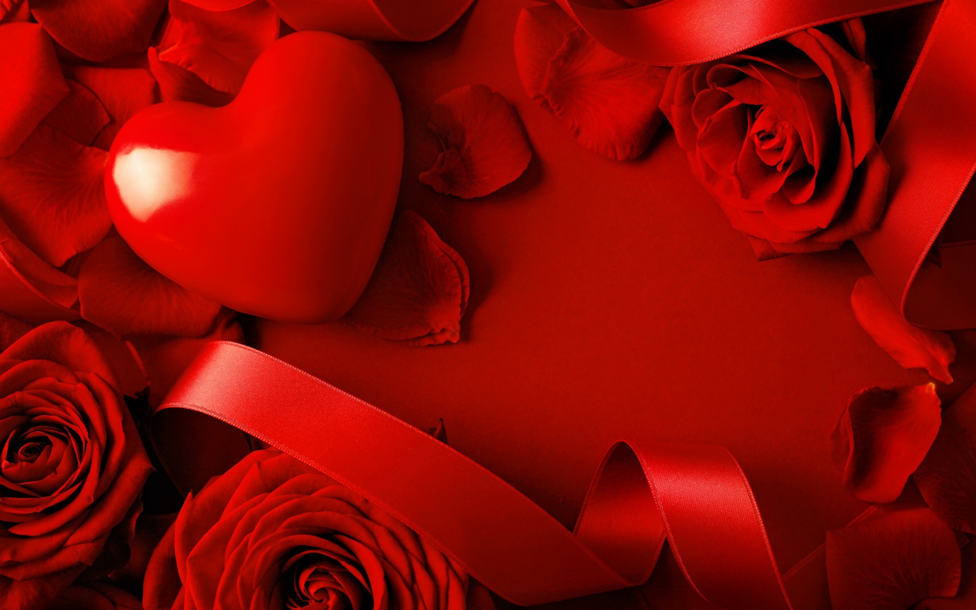 Red Love Valentine S Day Wallpaper