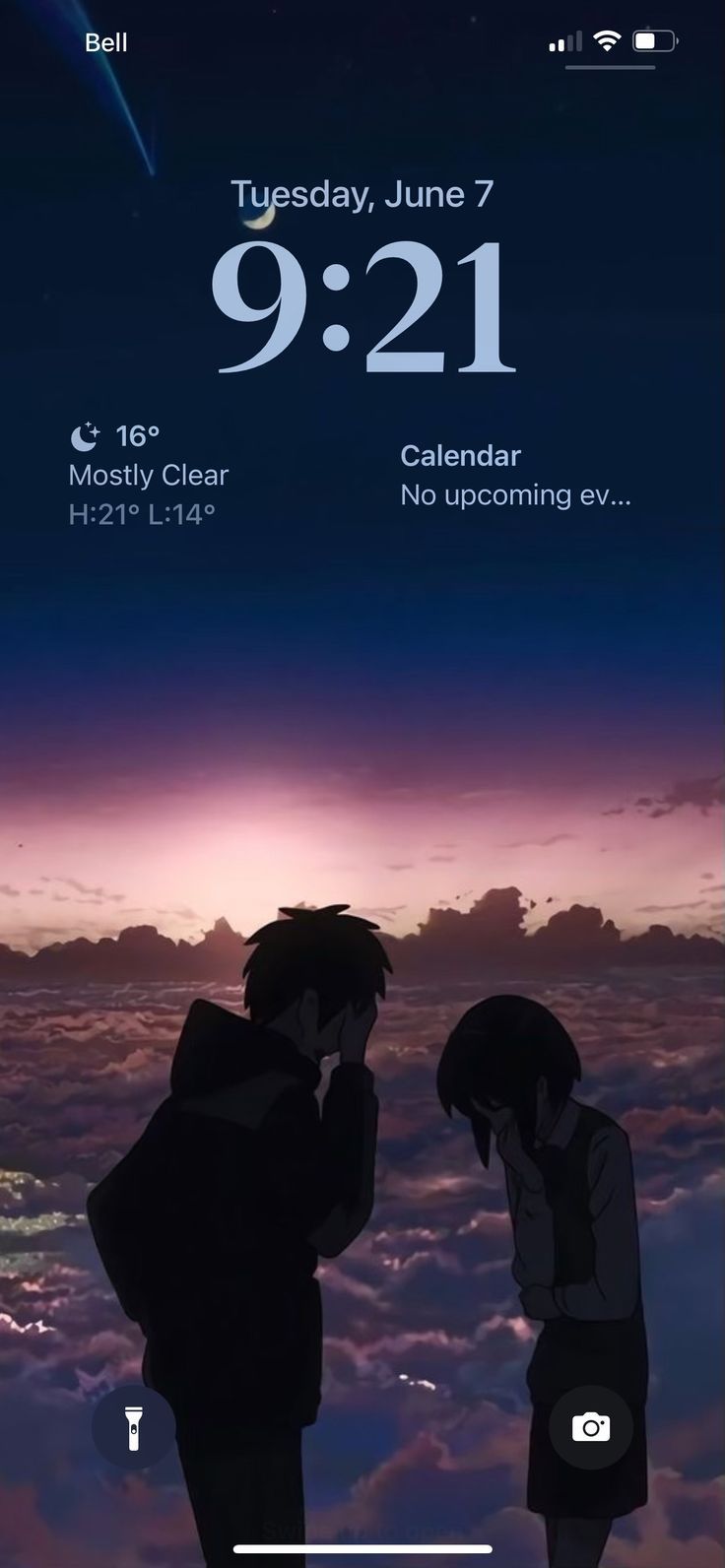 Two People Standing Next To Each Other In Front Of An iPhone Screen Wallpaper