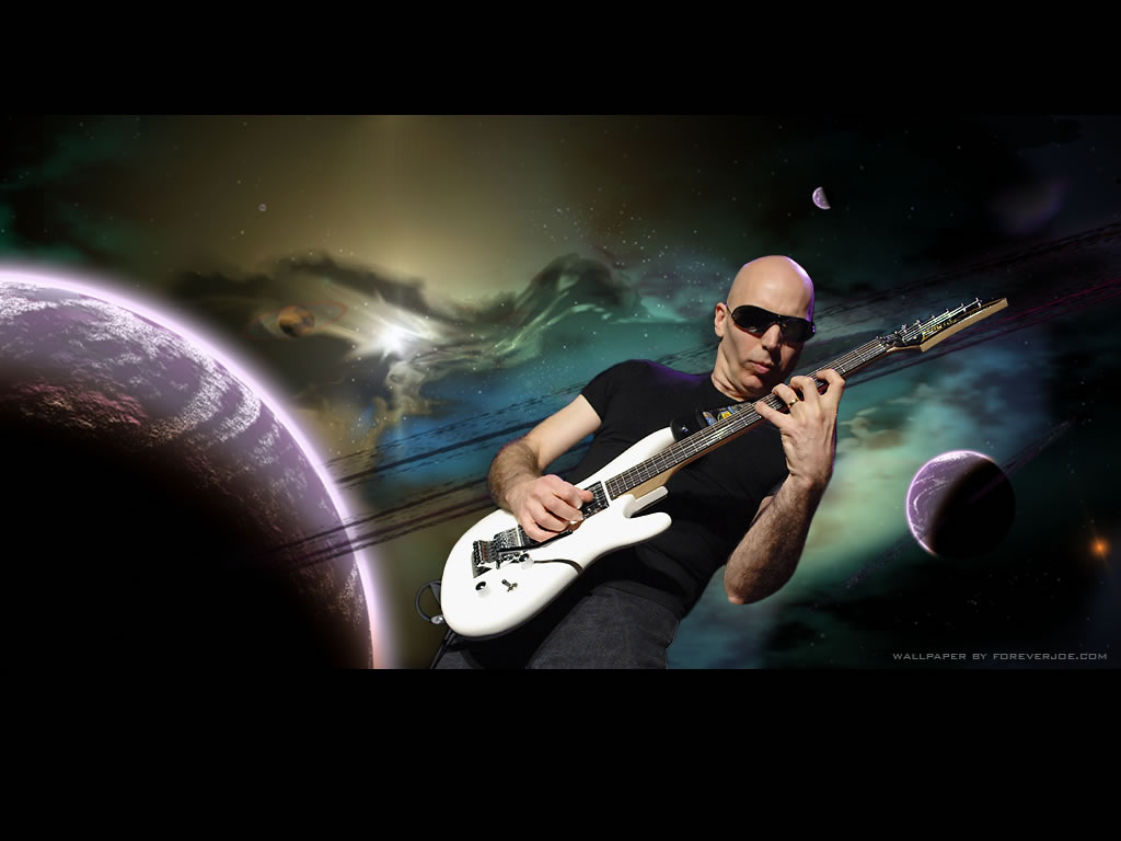 Wallpaper Joe Satriani With His Guitar Clasic