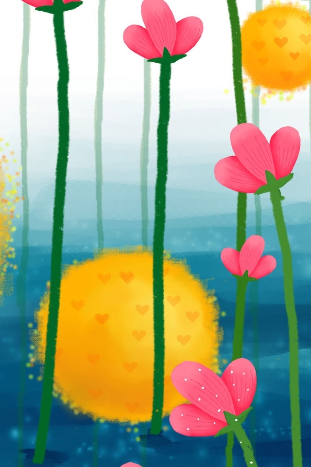 Cute Flowers Heart Iphone 4 Wallpapers Free 640x960 Hd Iphone 4 Retina