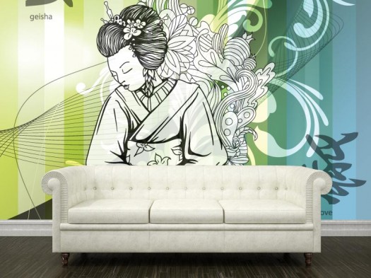 mural decor   Japanese Wallpaper Mural interior ideas
