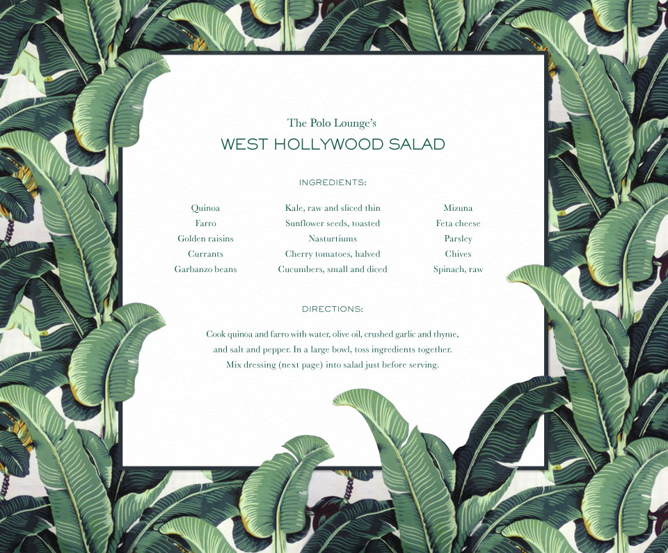 Polo Lounge West Hollywood Salad from Tory Burch Blog