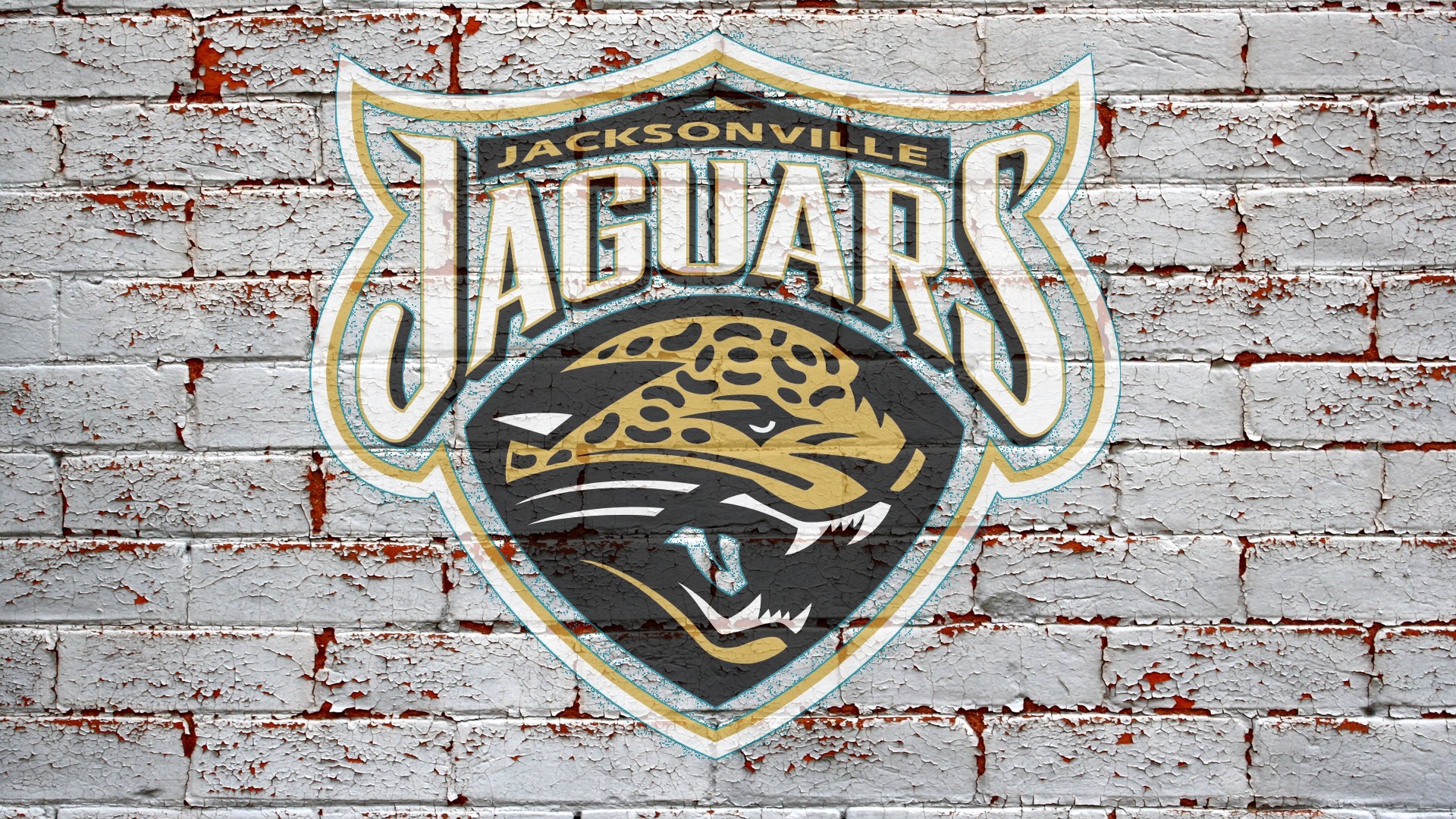 Nfl Jacksonville Jaguars Logo On Grey Brick Wall HD