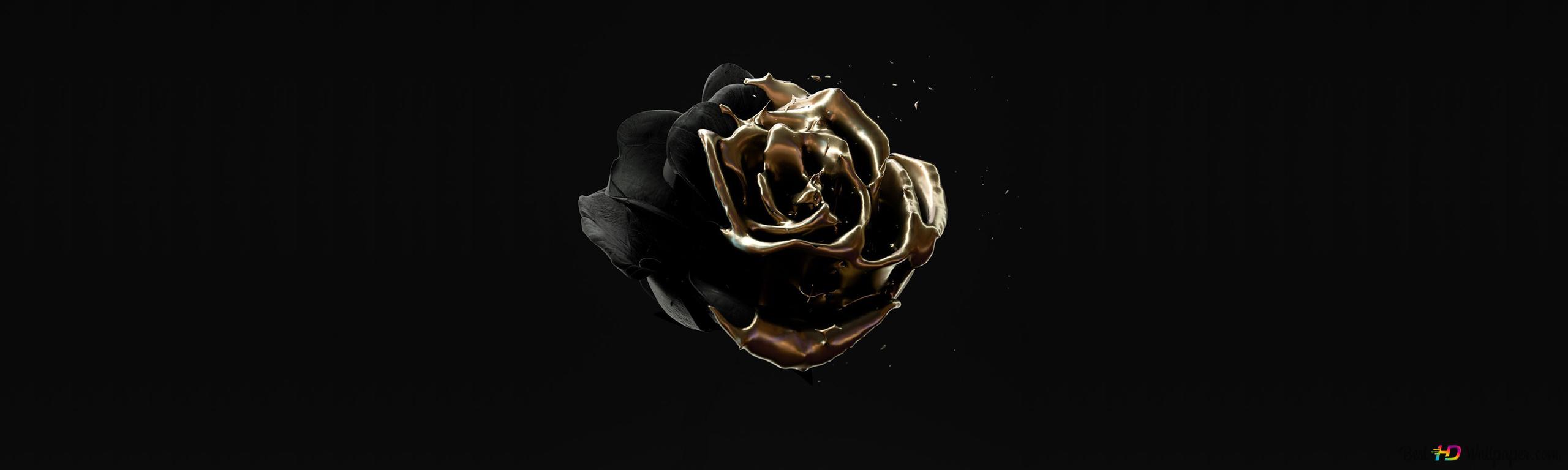 Image Of Rose Gold Color On Black 4k Wallpaper