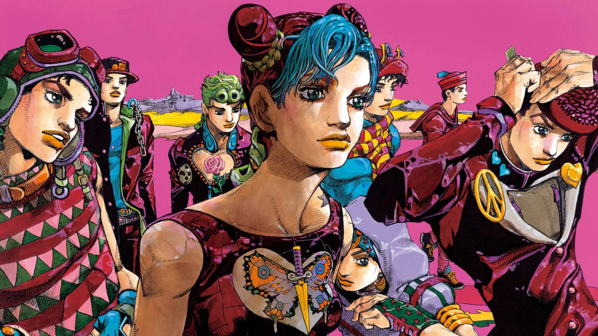 Jotaro Kujo Joseph Joestar Josuke Higashikata Gappy Jolyne Wallpaper