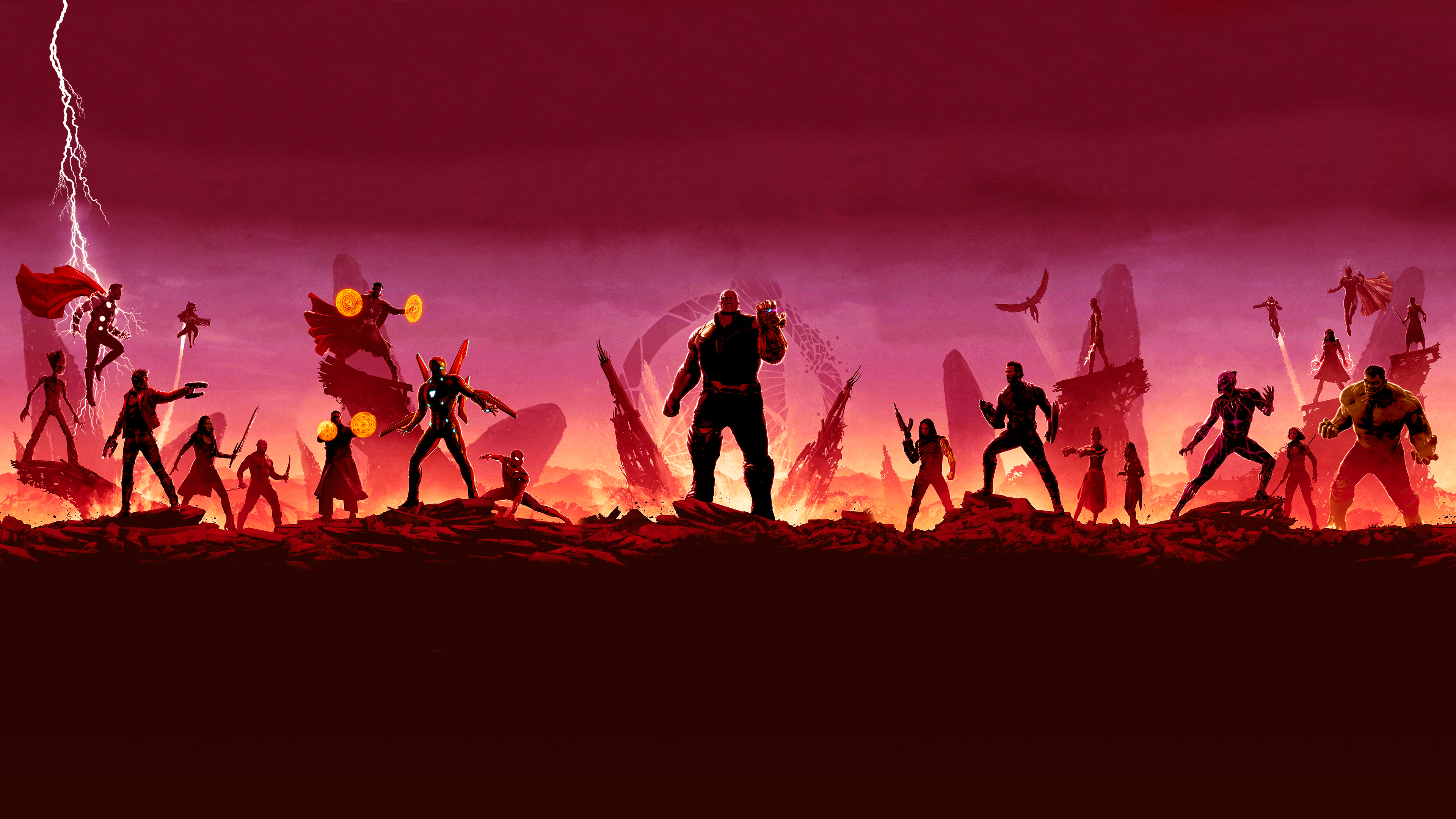 Avengers Infinity War Minimal Art Wallpaper HD Superheroes