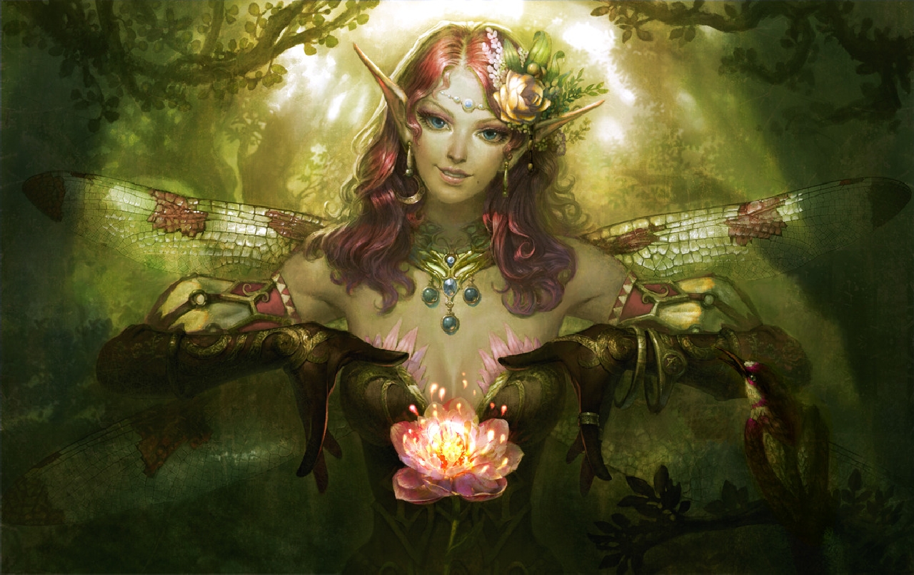 The Magic Flower Fairy Puter Wallpaper Desktop