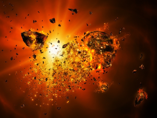 Outer Space Explosions Wallpaper