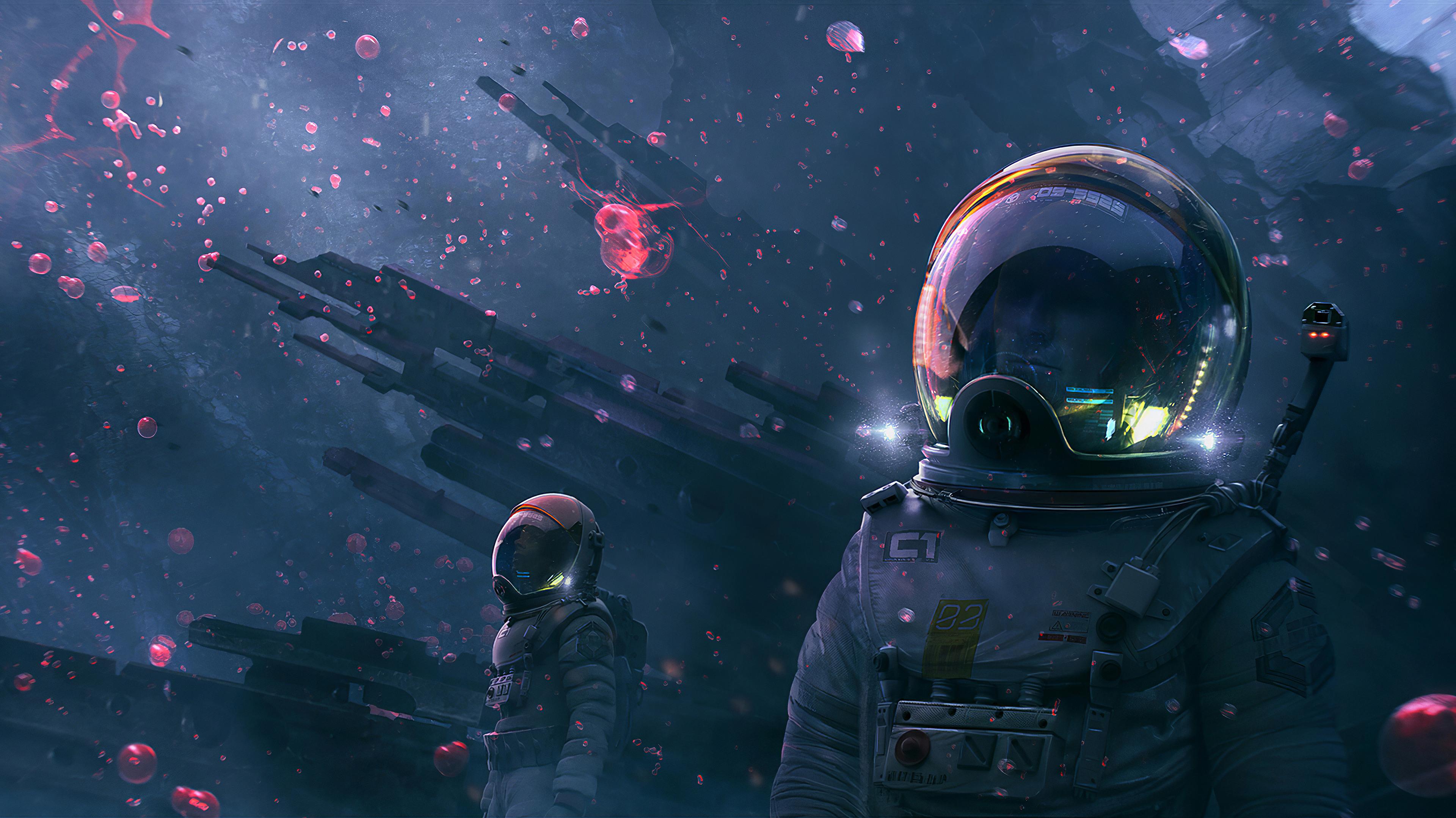 Astronaut Digital Art 4k Wallpaper