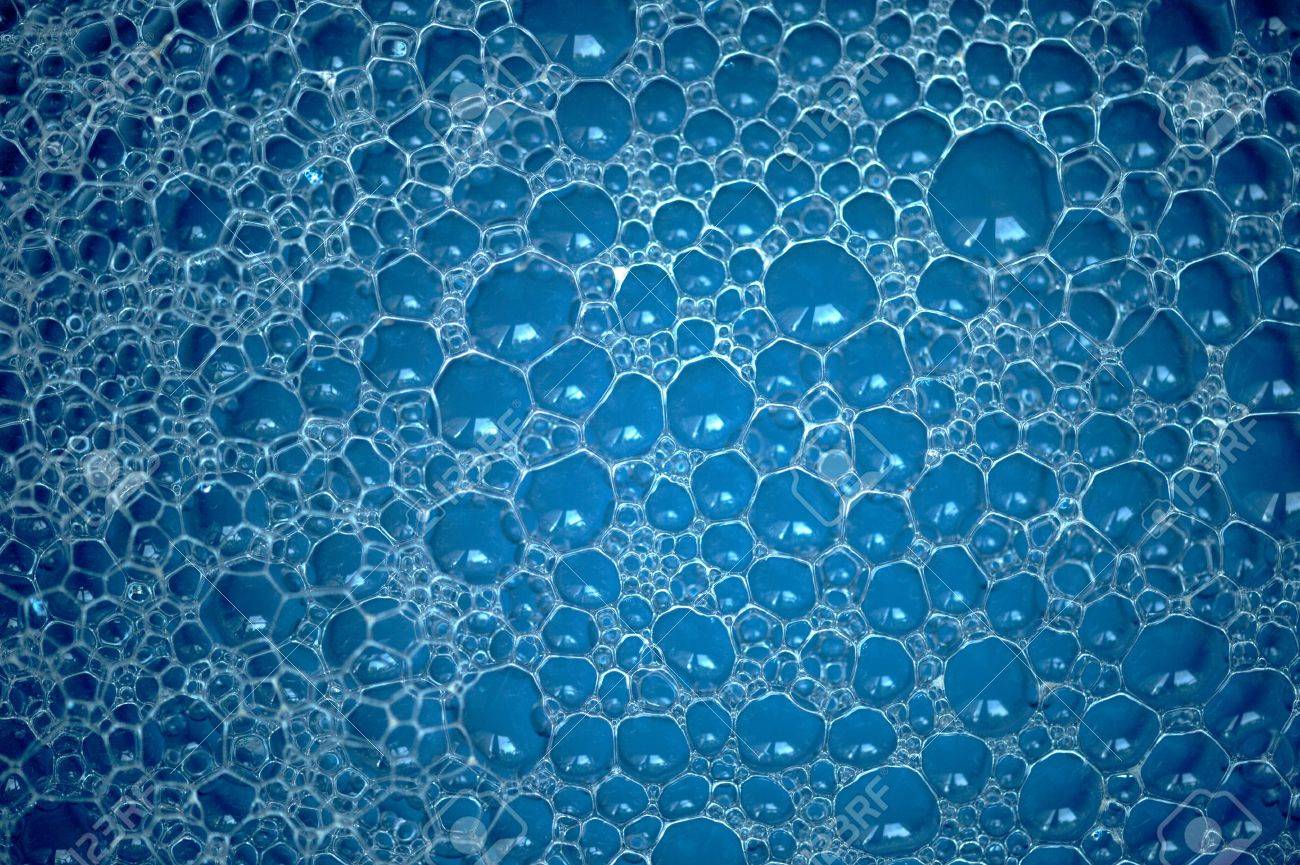 Abstract Blue Soap Bubble Background Stock Photo Picture And