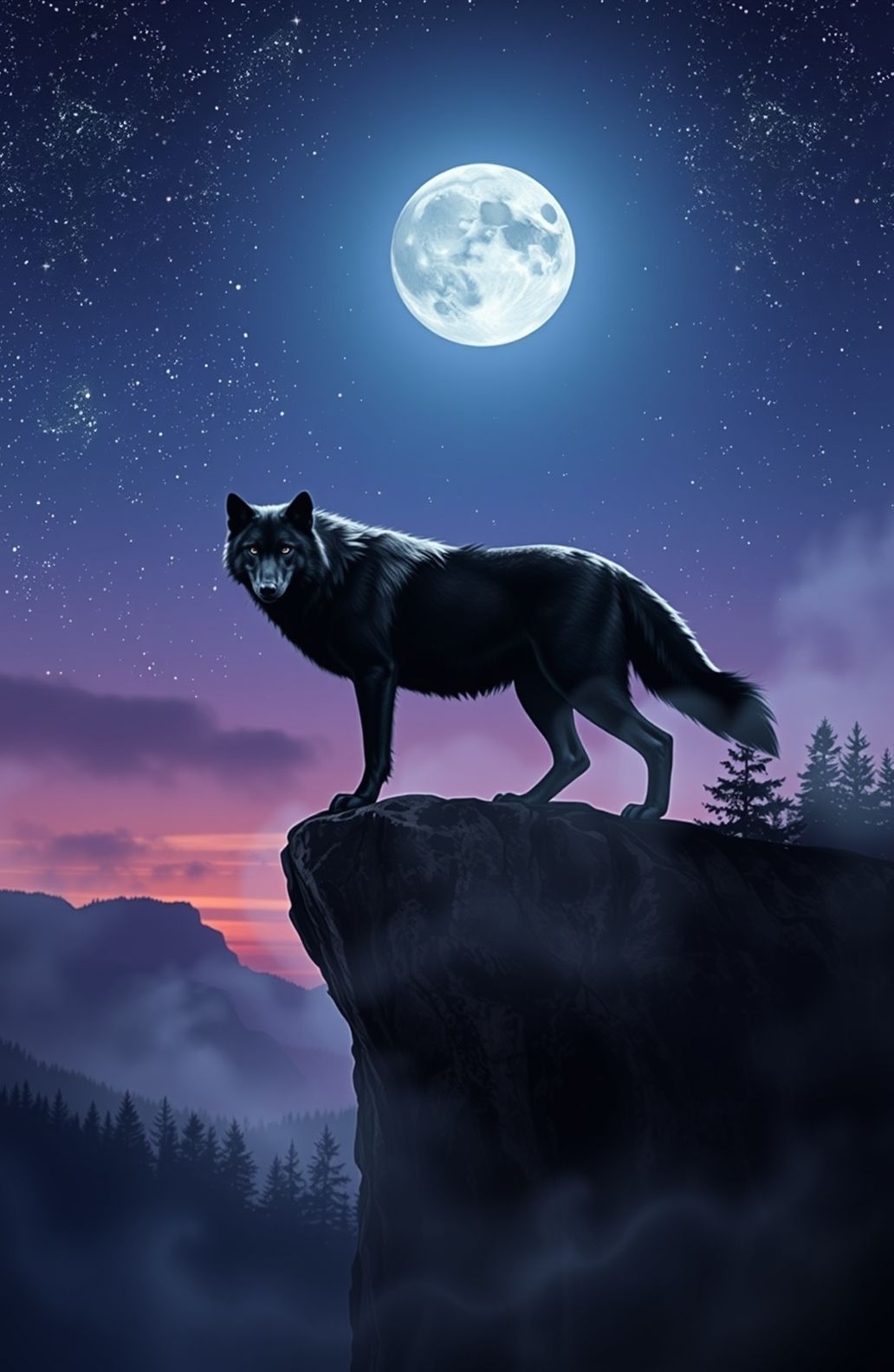 Cool Black Wolf Wallpaper