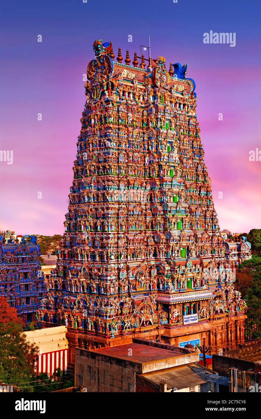 Madurai Meenakshi Amman Temple South India Stock Photo   Alamy