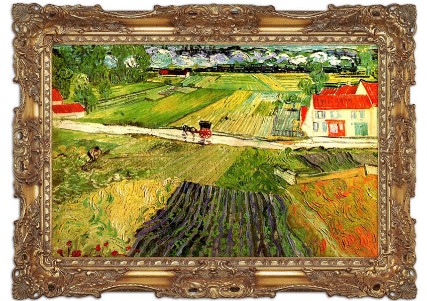 In The Background By Van Gogh Art Classic Mural Printed Wall