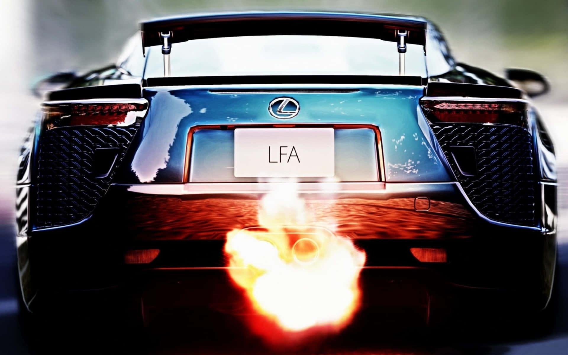 Stunning Lexus Lfa In Motion On A Scenic Road Wallpaper