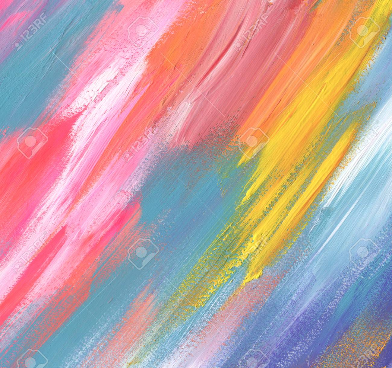 Abstract Color Acrylic And Watercolor Painted Background Stock