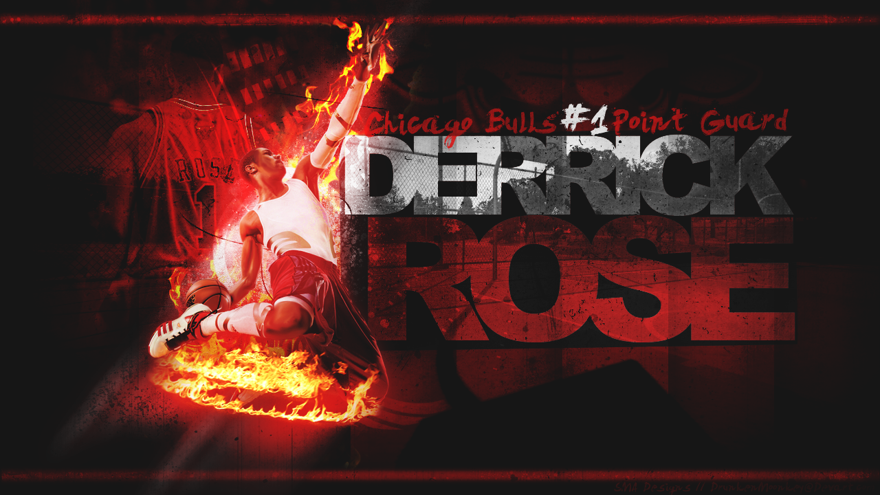 Derrick Rose Chicago Bulls Desktop Wallpaper Cute