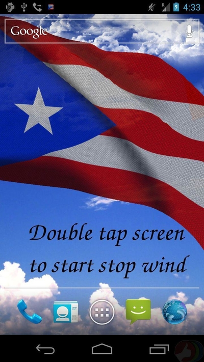 3d Puerto Rico Flag Lwp Best Android Live Wallpaper