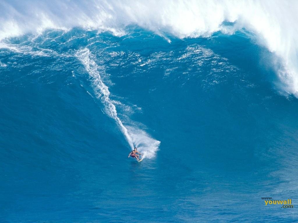 Surfing A Giant Wave Desktop Wallpaper And Make This For