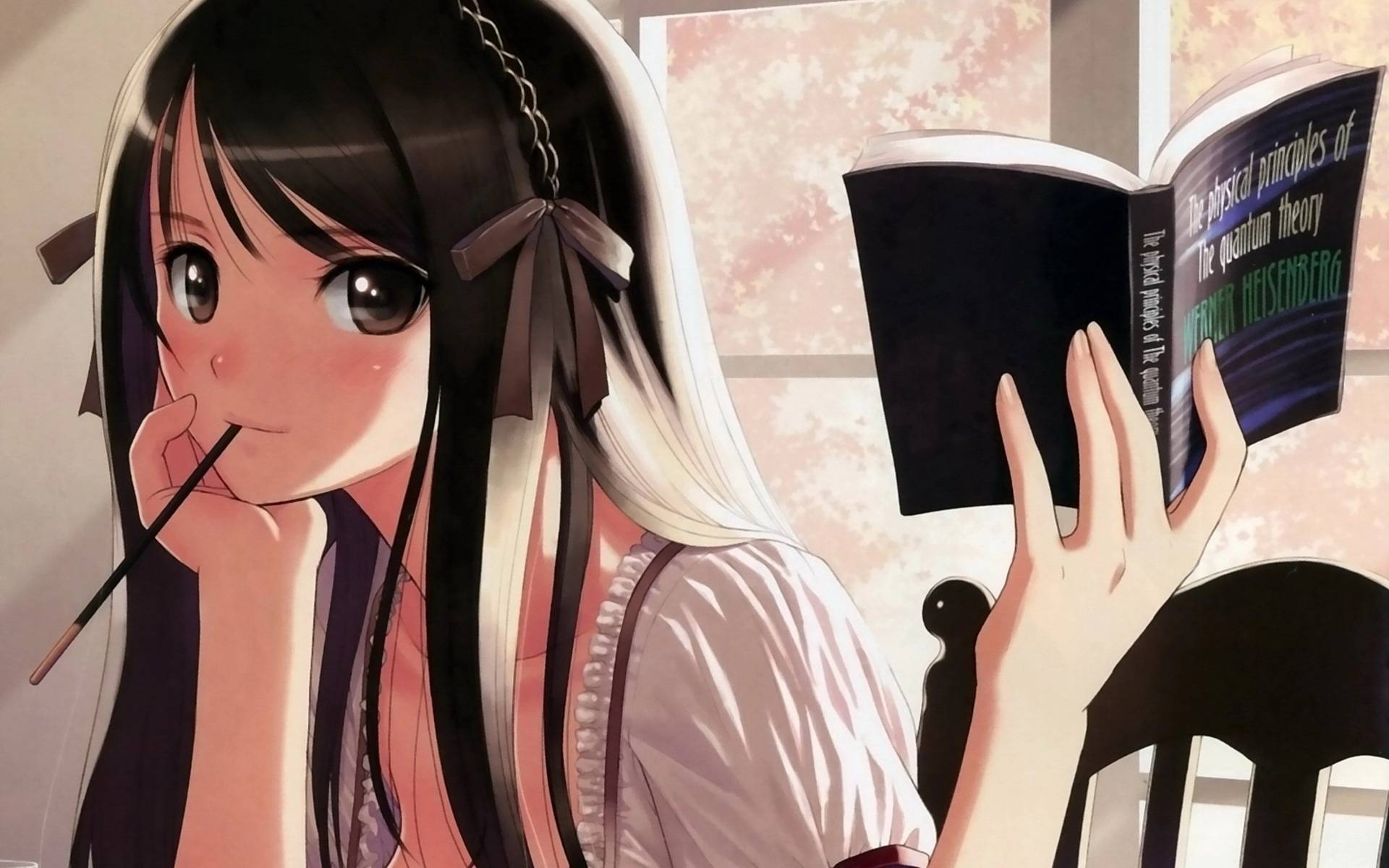 Anime Girl Studying Wallpaper Manga Picture