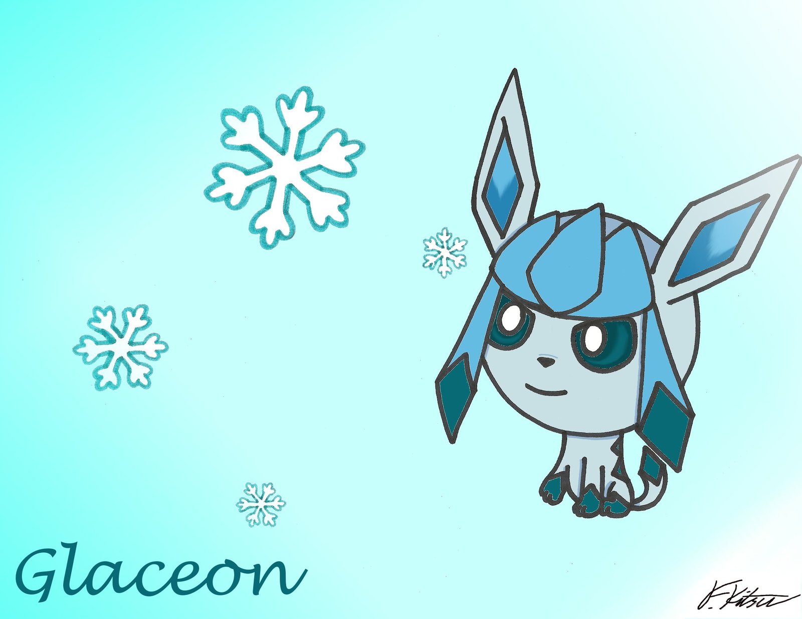Chibi Glaceon Wallpaper By Flareonsk8r