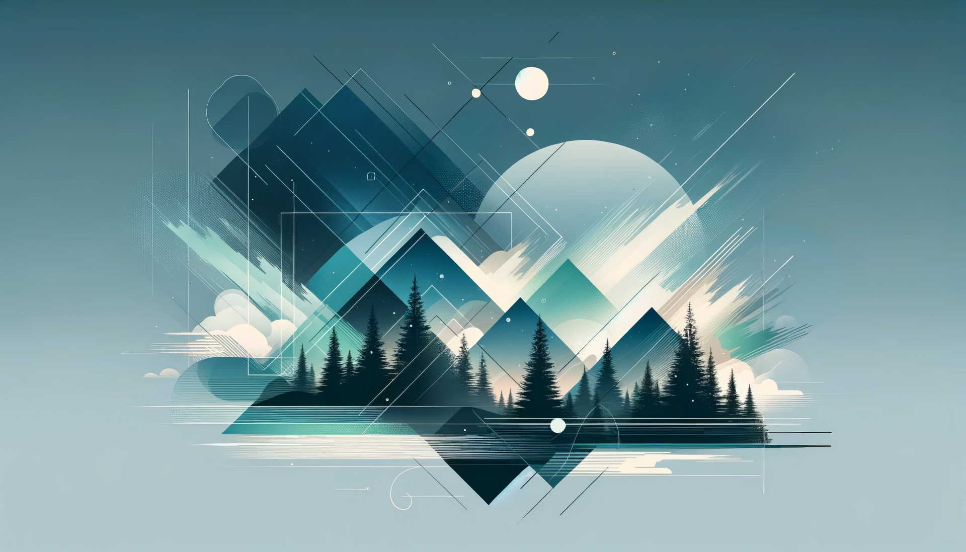 Abstract Mountain Landscape HD Wallpaper By Robokoboto