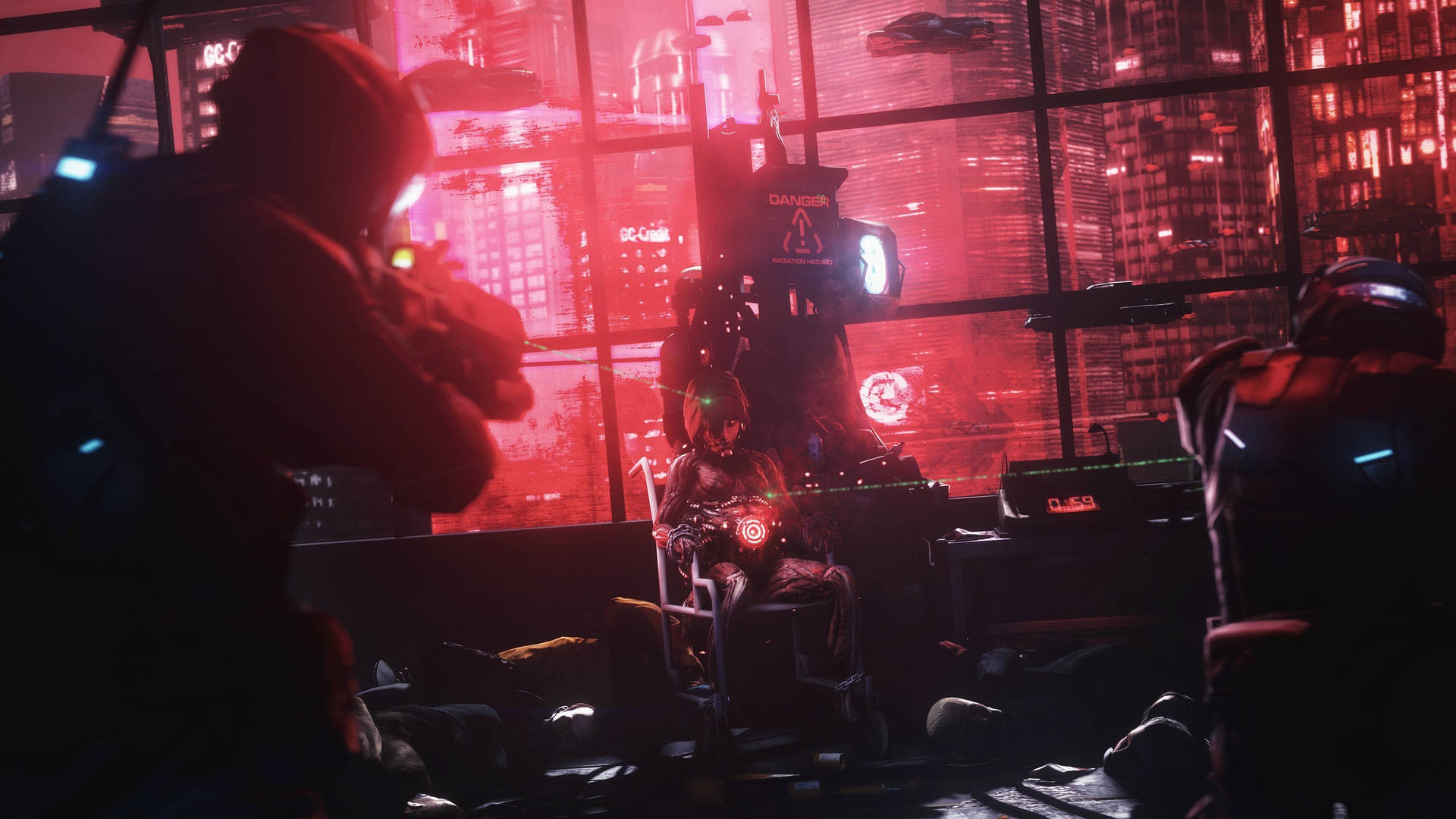 Cyberpunk Red Window Wallpaper