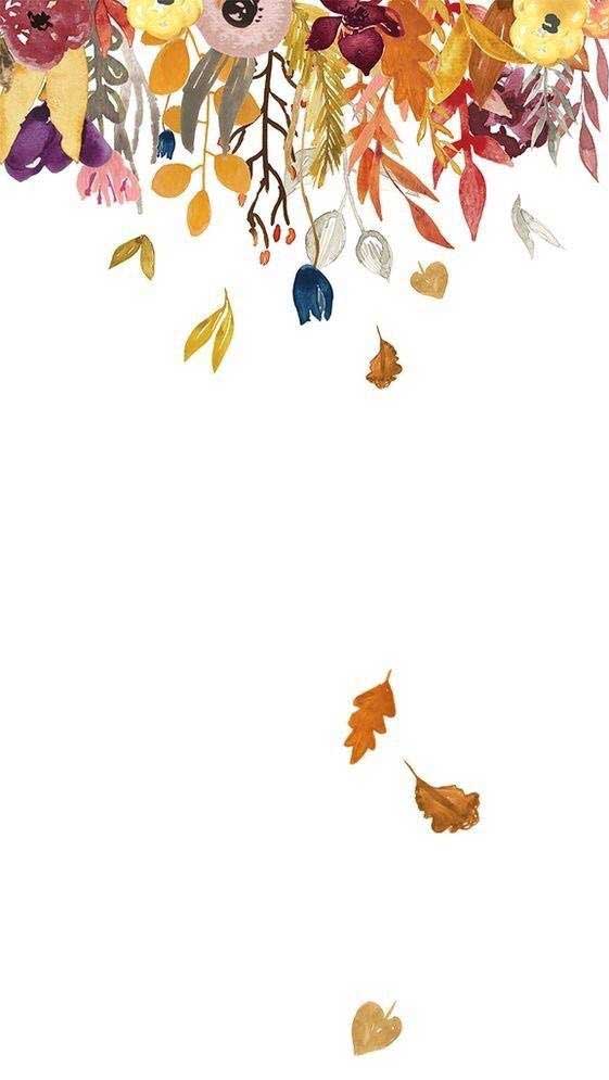 Pretty Autumn Watercolor Idea Wallpaper iPhone