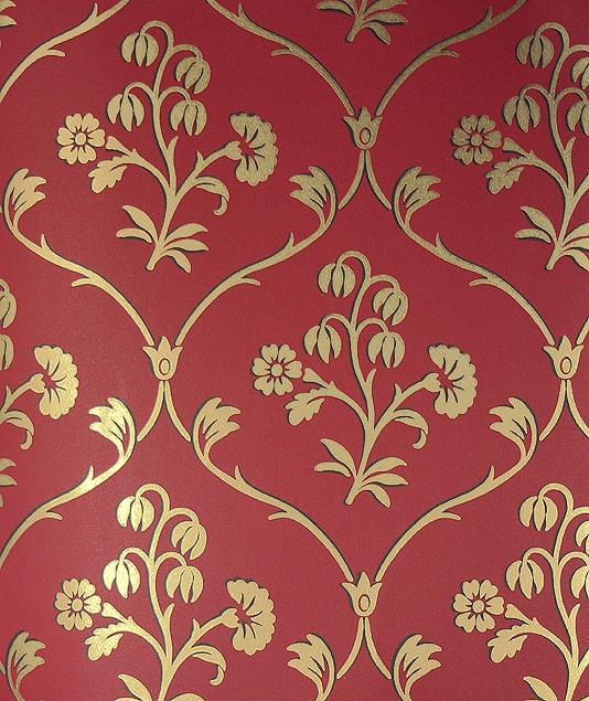 Red and Gold Wallpaper Canford Wallpaper English Heritage 534x635