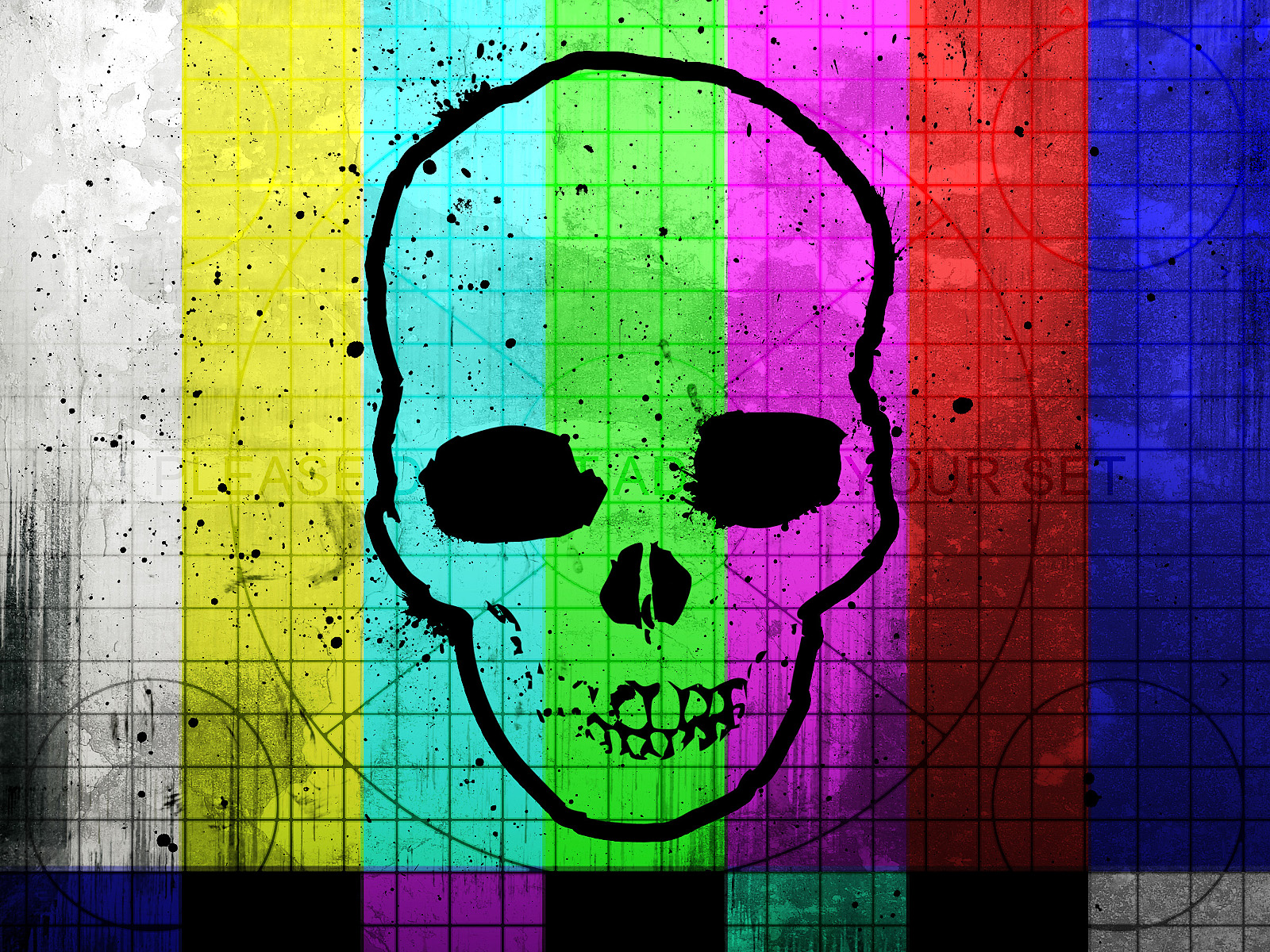 Artistic Skulls Wallpaper Skull Tv Test