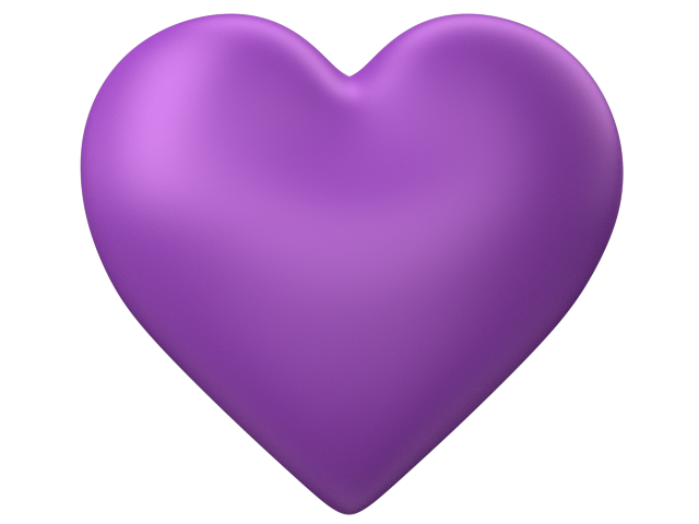 3d Purple Love Heart Transparent Background Wallpaper HD Desktop