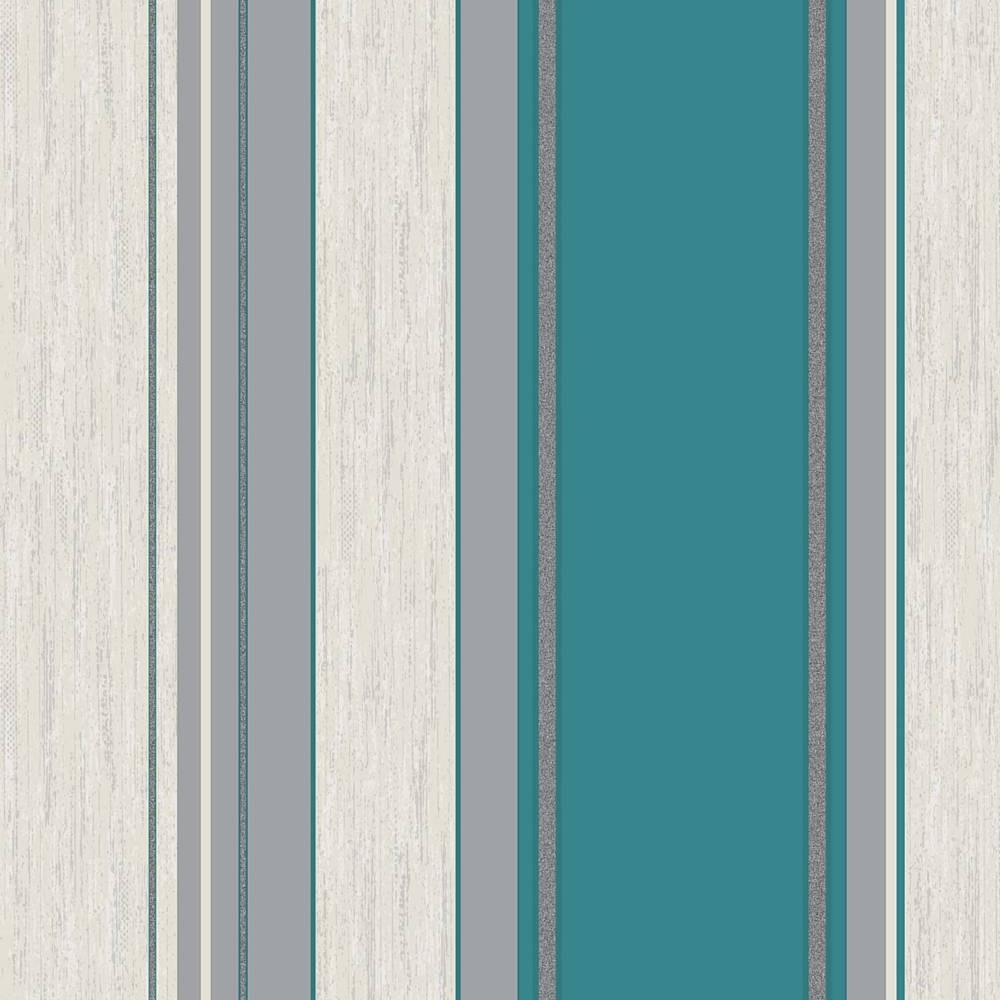 Wallpaper Synergy Glitter Stripe Teal Lancashire