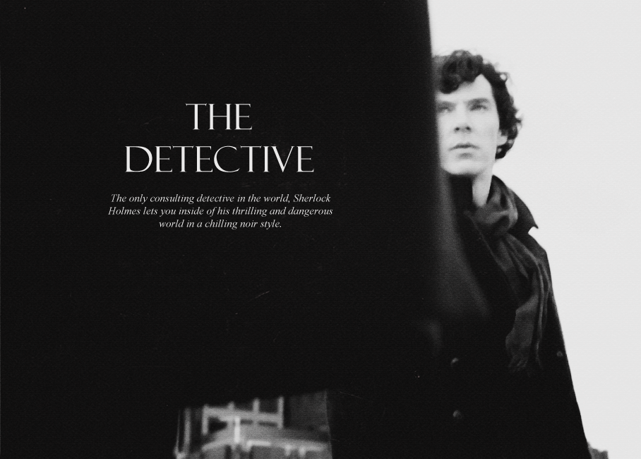 Sherlock Benedict Cumberbatch Bbc Bw It Says Noir Style I