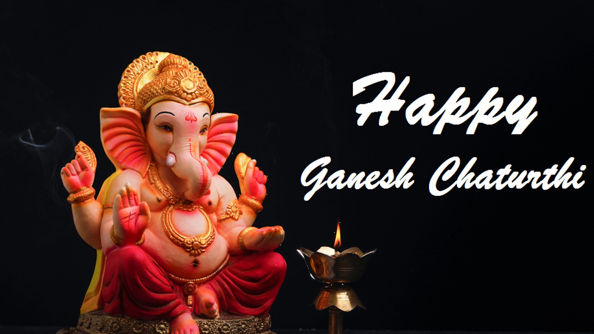 Ganesh Chaturthi Wishes Black HD Wallpaper