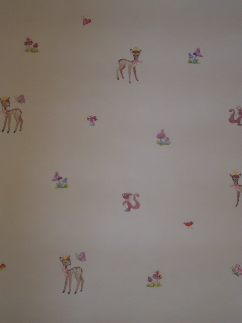 Pink Woodland Friends Wallpaper 60m Girls Nursery