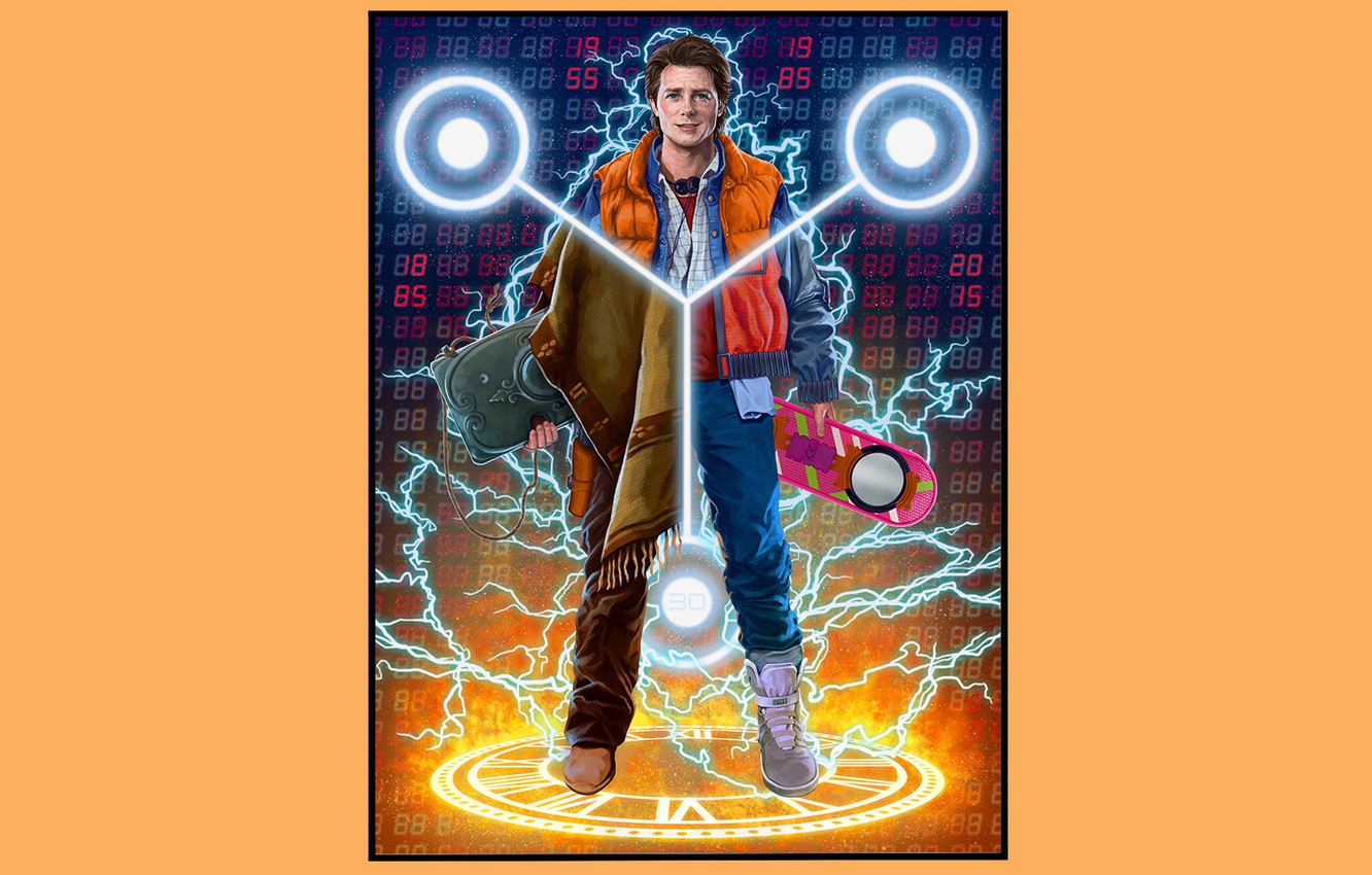 Wallpaper Art Vest Back To The Future Marty