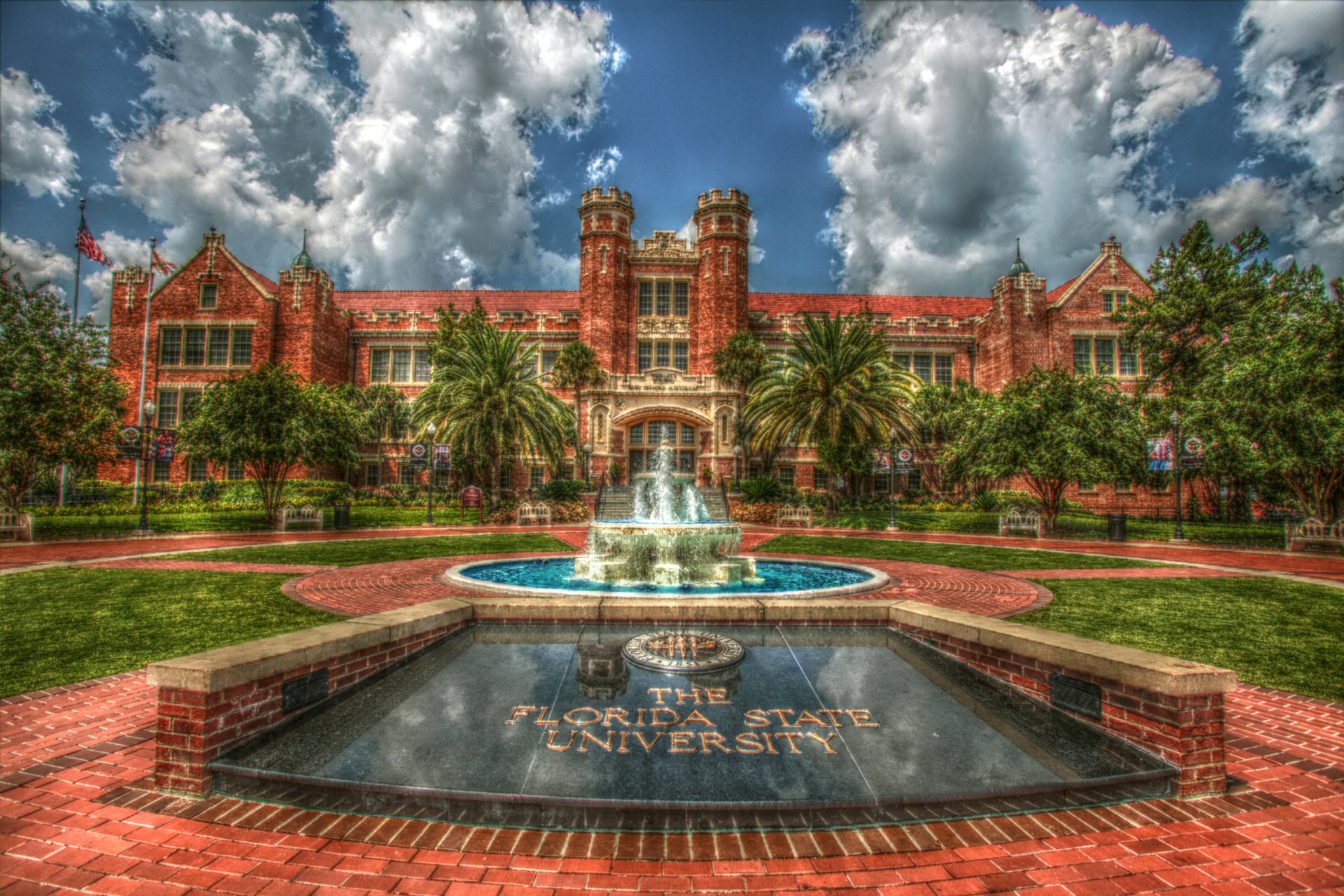 Florida State University Fountain Wallpaper