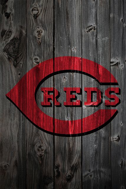 Cincinnati Reds wood themed phone wallpaper Use for your own phone