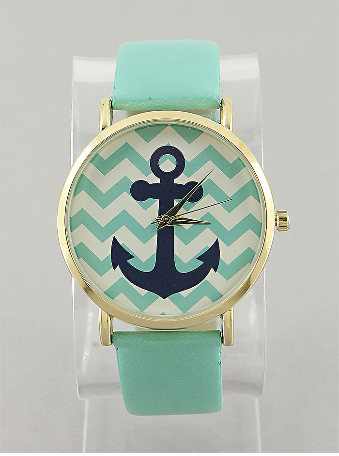 Chevron Anchor Monogram Nautical Letters And